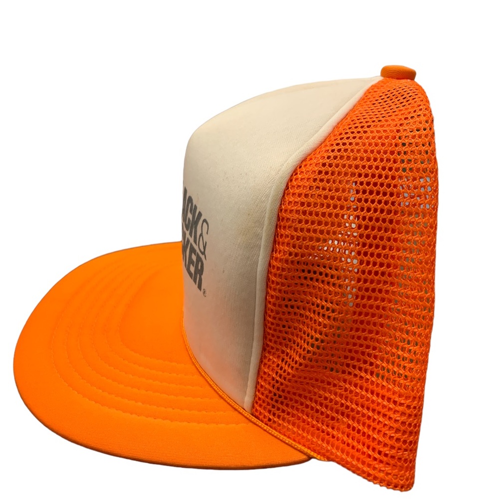 BLACK & DECKER vintage orange and white adjustable snapback Supreme Trucker hat. - Picture 7 of 10